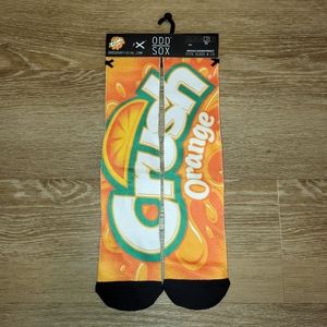 Odd Sox Orange Crush Soda Pop Adult Size 6-13 Crew Socks New